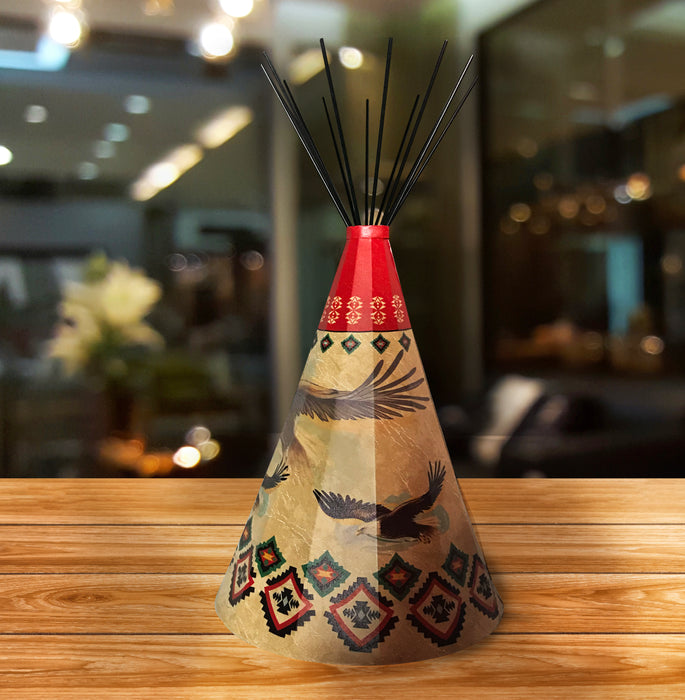 Traditional Eagle (Love) Parchment Teepee Lamp - Large