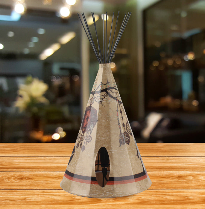 Traditional Buffalo (Respect) Parchment Teepee Lamp - Large
