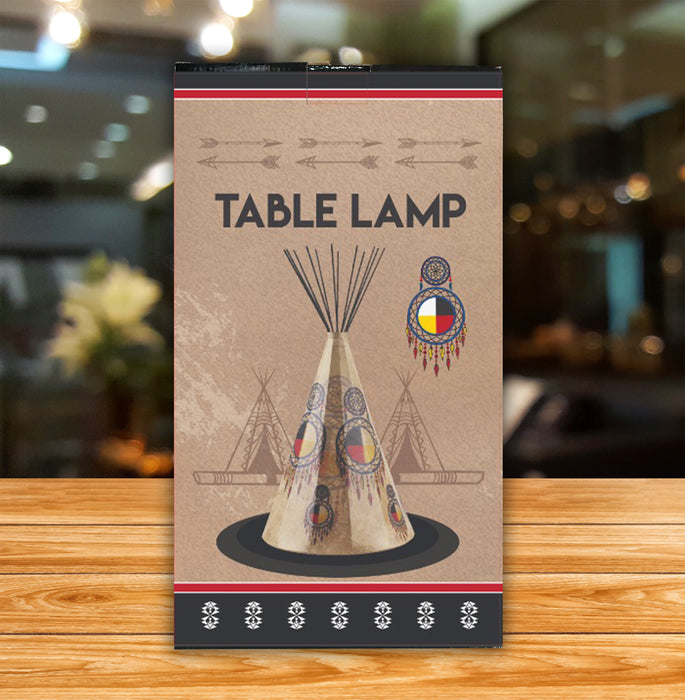 Special Edition Medicine Wheel Parchment Teepee Lamp - Large