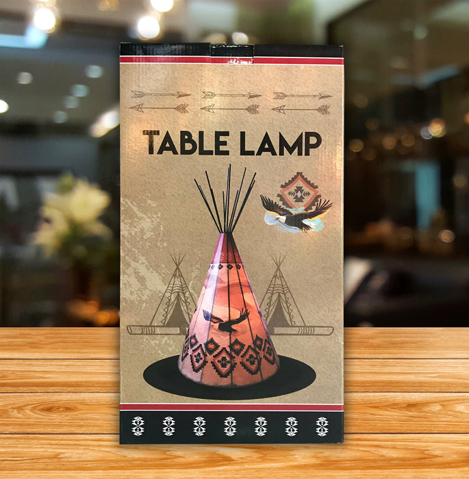Traditional Eagle (Love) Parchment Teepee Lamp - Large