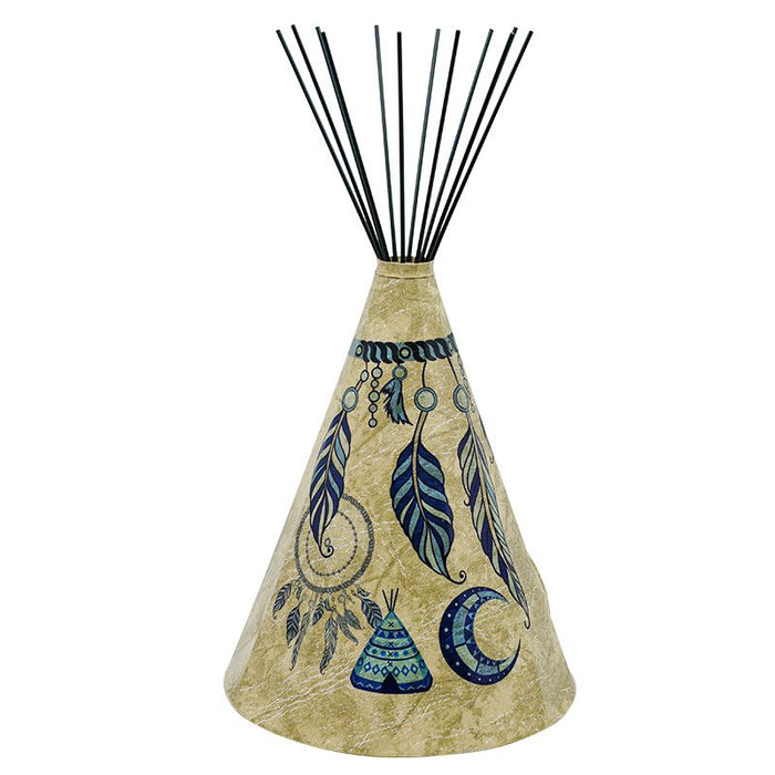 Blue Accents Dream Catcher Teepee Lamp