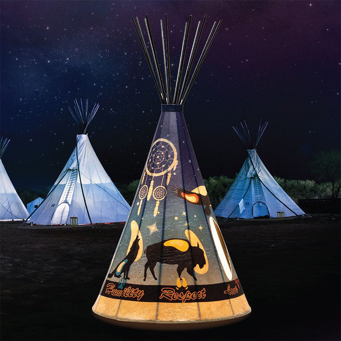 Small Buffalo Teepee Lamp